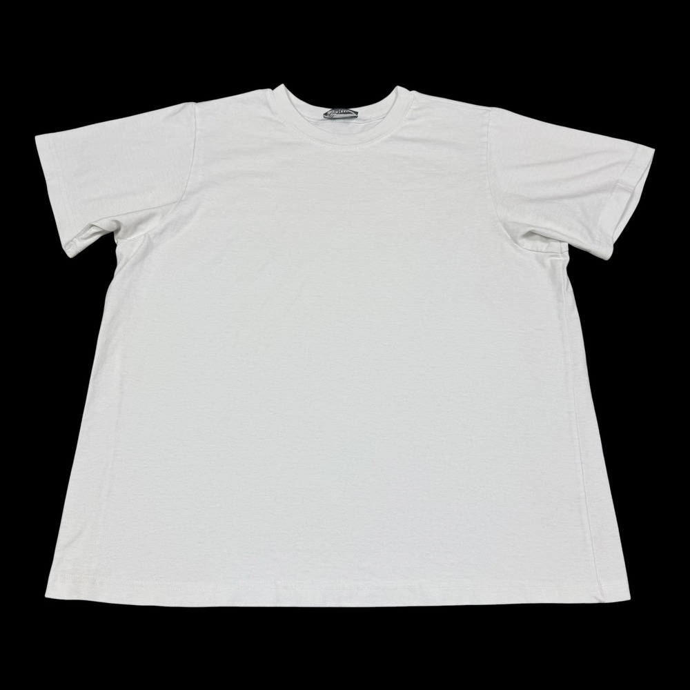 Vintage 90s Nuventure Double Stitch Blank White Shirt Men's XL Flaws